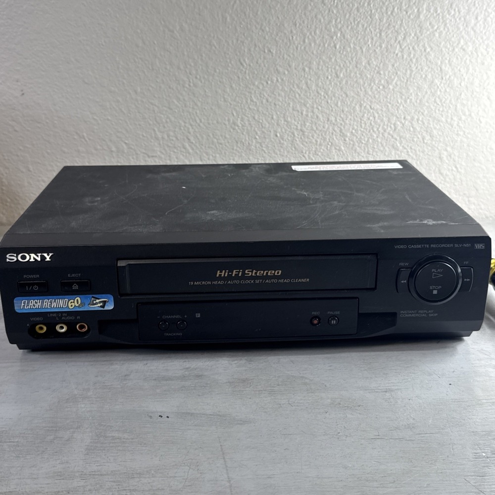 Sony SLV-N51 4-Head Hi-Fi Stereo VHS VCR No Remote TESTED & WORKING
